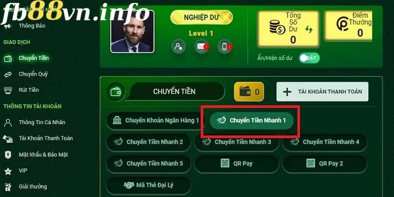 Nạp tiền FB88 an toàn bằng các phương thức chuyển tiền nhanh