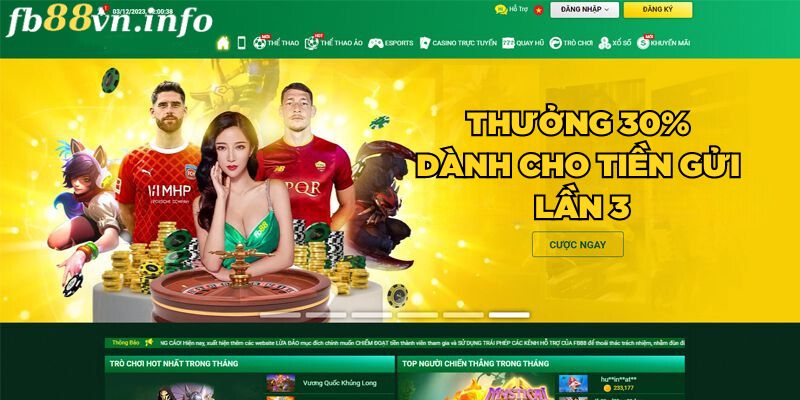 FB88 Thưởng 30% dành cho tiền gửi lần 3 là gì