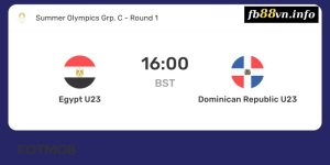 Olympic 2024 - Soi kèo U23 Egypt vs U23 Dominican 22h00 24/07/2024